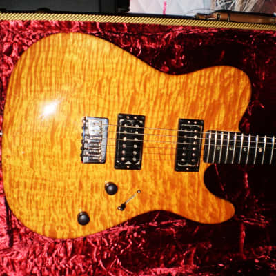 2004 Fender Telecaster American Deluxe Amber Flame Maple image 3