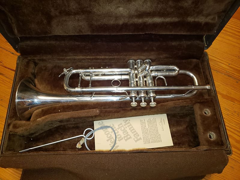 Bach Stradivarius 180S25 Silver Bb Trumpet--Large Bore, Chem | Reverb