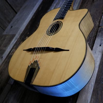 Pierre Anastasio Petite Bouche Gypsy Jazz Manouche Guitar #162D 1991 - Natural image 6