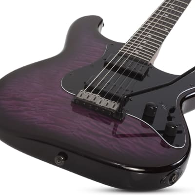 Schecter Traditional Pro Electric Guitar (Transparent Purple Burst) 865 image 2
