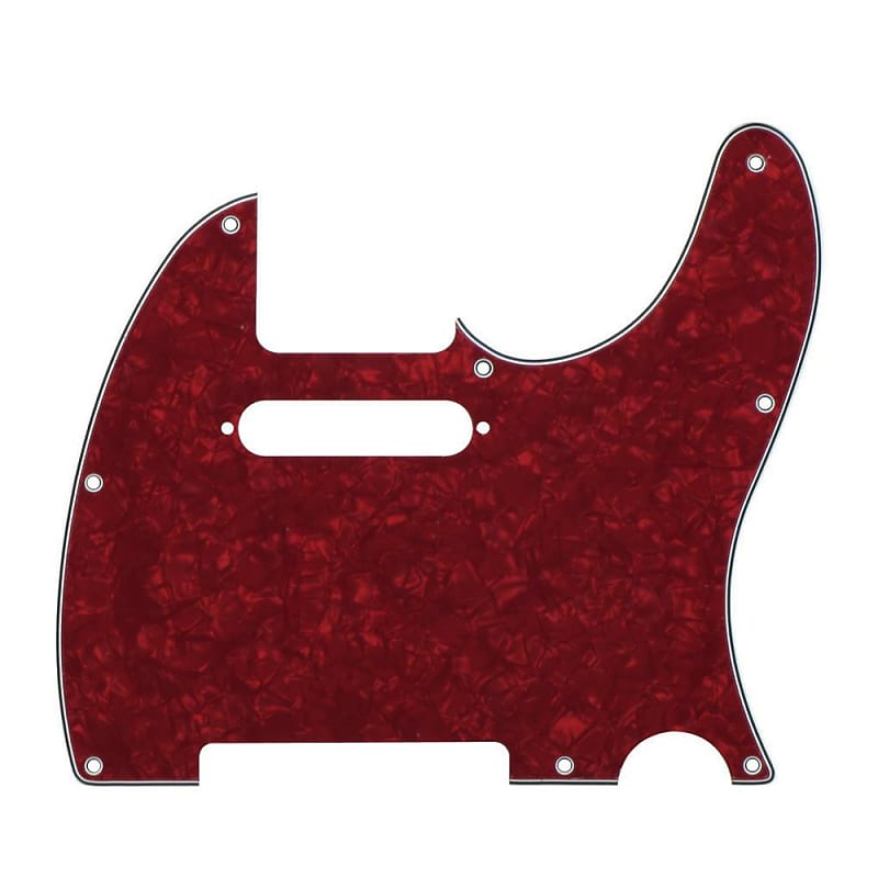 8-Hole Telecaster Pickguard - 4-Ply Red Pearl image 1
