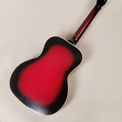 1960's Belltone Slide & Contemporary guitar. Acoustically sound  Rosewood neck. Orig.case. RARE image 7
