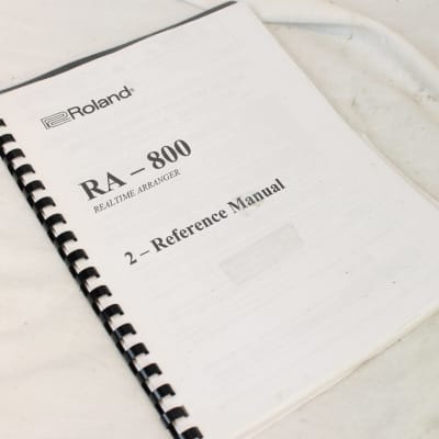 RA4/6 - Roland RA-800 Realtime Arranger Reference Manual