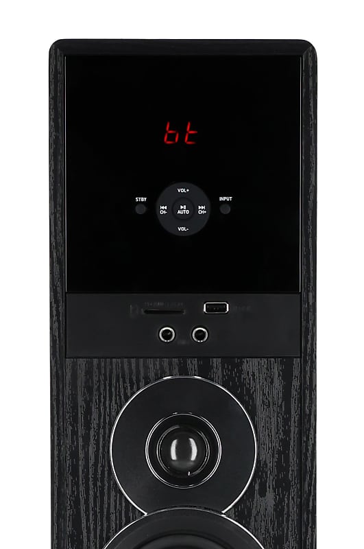 Rockville TM150B Black Powered Home Theater Tower Speakers 10