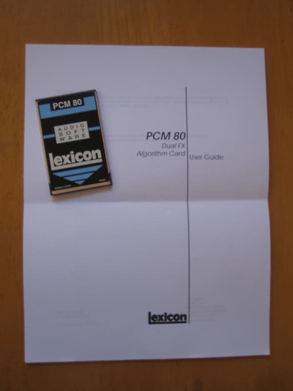 Lexicon PCM 80 Dual Algorithm FX 1.0 card board multi effects reverb patches  81 90 91 expansion image 1