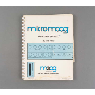 Moog Micromoog Operation Manual [USED]