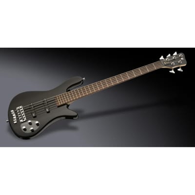 Warwick Rockbass Streamer LX 5-String Bass Guitar, Solid Black High Polish image 2