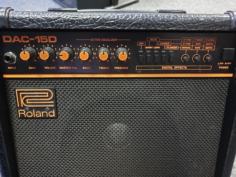 Vintage Roland DAC-15D Guitar Amp w/Chorus Flanger Delay Amplifier