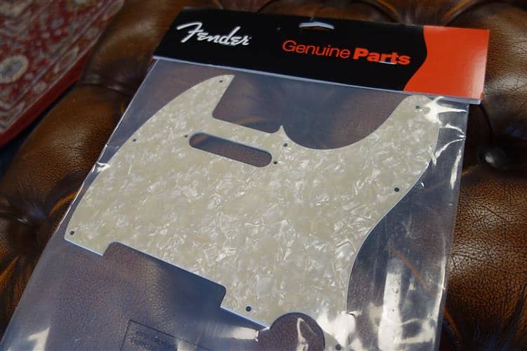 Fender Pickguard Telecaster 8-Hole Mount Aged White Pearl 4-Ply image 1