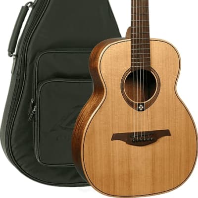 Lag TRAVEL-RC Travel Series Solid Red Cedar Top Khaya Neck 6-String Acoustic Guitar w/Softshell Case image 6