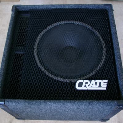 CRATE BE-115 150 W 8ꭥ 1x15' Bass Reflex Cabinet, Black Carpet Covering, 1991 for sale