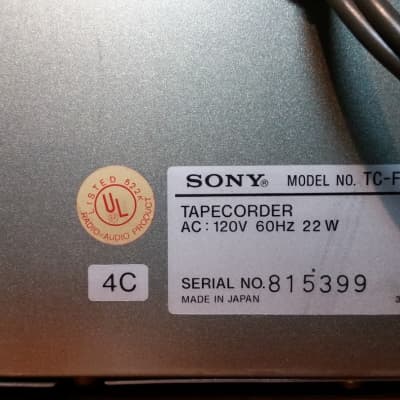 Sony TC-FX410R Single Stereo Cassette Deck 1980s Silver image 3