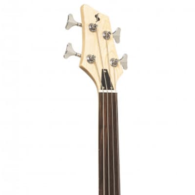 Stagg Fusion 40 Fretless Solid Ash 4-String Electric Bass Natural SBF-40 NAT FL image 4