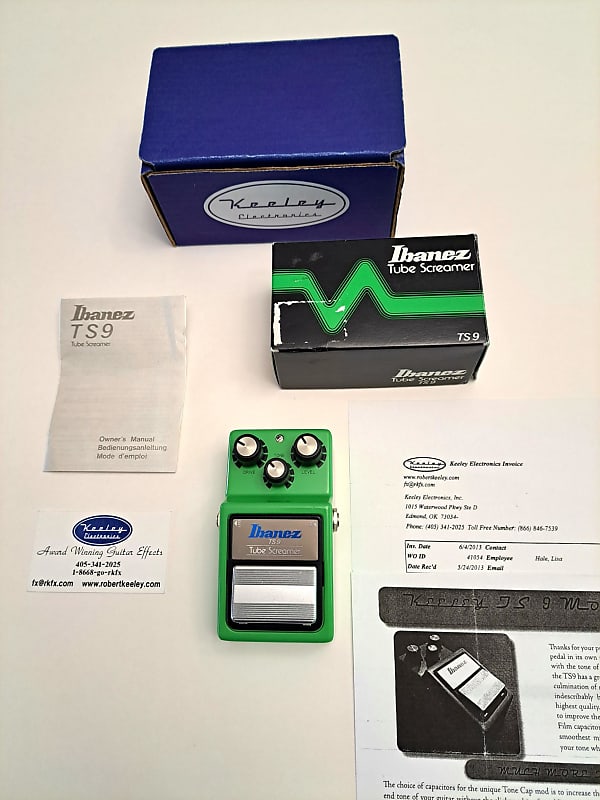 Ibanez TS9 Tube Screamer w/ Keeley Mod Plus + RC4558P Chip Ibanez TS9 Tube Screamer w/ Keeley Mod Plus + RC4558P Chip