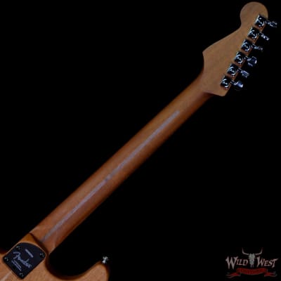 Fender American Acoustasonic Stratocaster Ebony Fingerboard Transparent Sonic Blue image 5