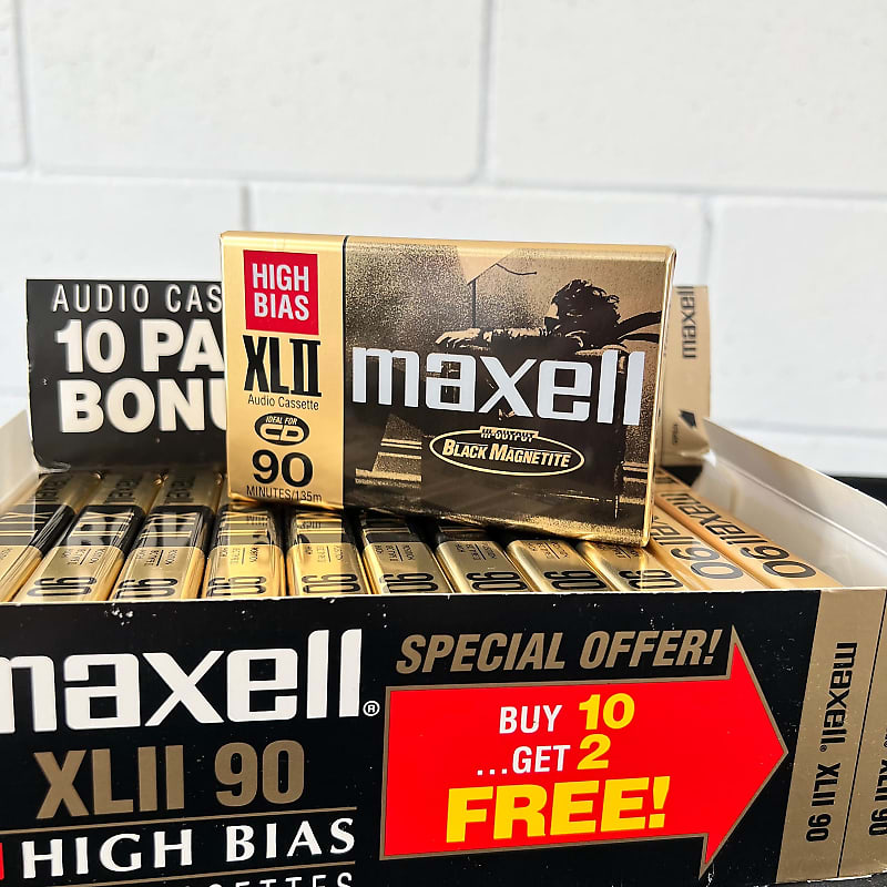 Maxell XLii 90 High Bias Audio Cassettes Vintage New Old Stock