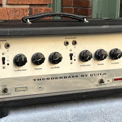 Vintage 1968 Thunderbass By Guild 45 Watt All Tube Amplifier Head~Black Tolex image 3