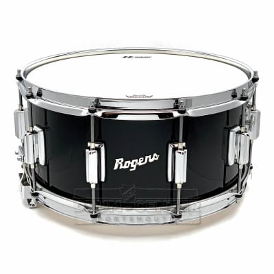 Rogers Dyna-sonic Wood Shell Snare Drum 14x6.5 Black Lacquer image 1
