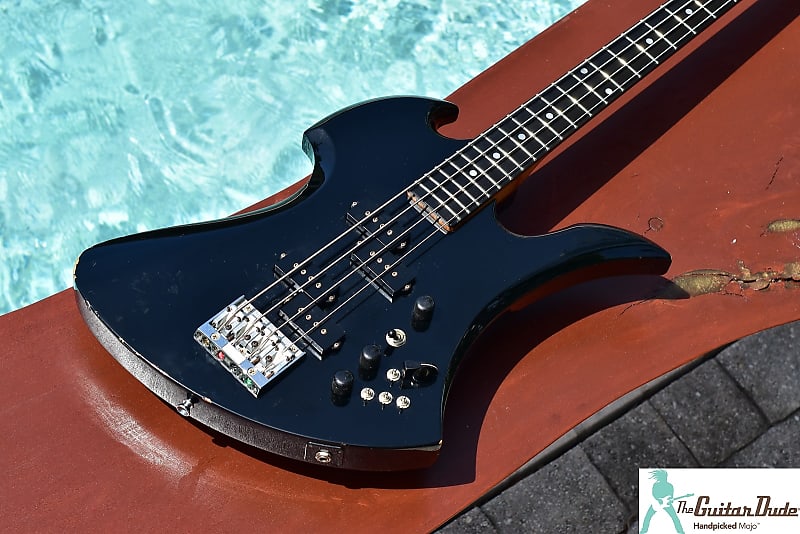 1988 B.C. Rich Mockingbird Bass Black - Made in Japan - Super 2100 Neck