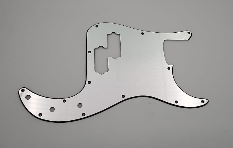 Silver Mirror Aluminium Pickguard For Usmex Fender 4 String Reverb 5814