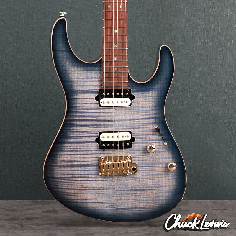 Suhr Modern Electric Guitar - Faded Trans Whale Blue Burst - Display Model