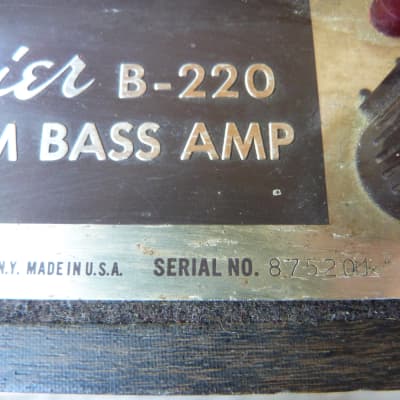 Premier b-220 tube bass/guitar amp 15" jensen harp  1960's image 9