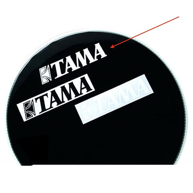Tama Logo Decal Sticker White 2"x9" image 1