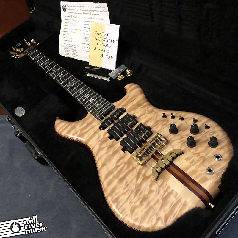 Alembic Further FLG6 Quilted Maple / Purpleheart 2011 w/ OHSC image 1