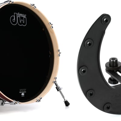 DW Performance Series Bass Drum - 18 x 22 inch - Tobacco Satin Oil  Bundle with Kelly Concepts The Kelly SHU Bass Drum Microphone Shockmount Kit - Composite - Black Finish image 1
