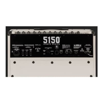 EVH 5150 Iconic Series 40W 1 x 12 Combo, Two-Channel, Reverb, Electric Guitar Amplifier with Molded Plastic Handle and Two 6L6 Power Tubes (Ivory) image 12