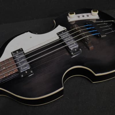 Hofner IGNITION PRO Beatle Bass HI-BB-PE-TBK comes with Flat Wounds & 500/1 Tea Cup Knobs in Transparent Black & Case image 1