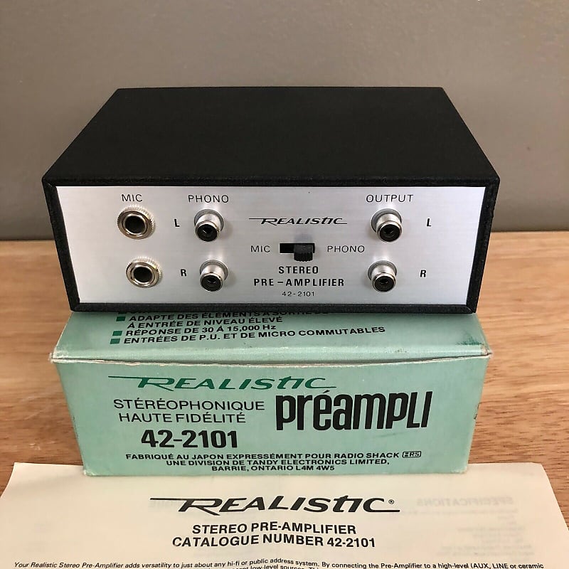 Realistic retailer pre amp