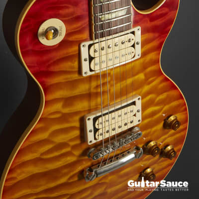 Gibson Custom Shop 59 Reissue Jimmy Wallace Les Paul Tom Murphy Painted Monster Quilted Top Heritage Cherry Burst 1992 Used (Cod. 1452UG) image 7