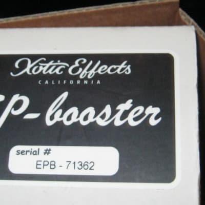 near A+ EMPTY BOX & paperwork ONLY for Exotic Effects EP-booster pedal (NO pedal /  NO other items) image 10