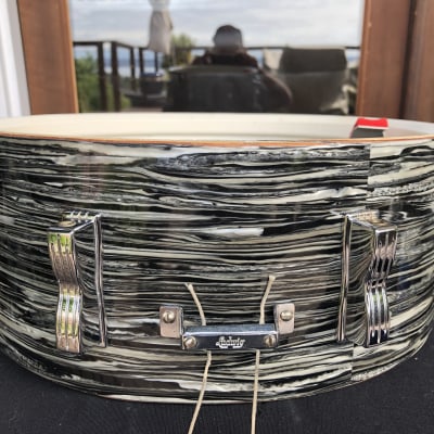 Ludwig 1963 "Ringo-Beatle Spec" Black Oyster Jazz Festival, 5, 5/16" x 14", Holy Grail! Clean! image 18