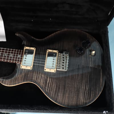2001 PRS Santana III 10 Top Electric Guitar with Hard Case Charcoal Burst image 9