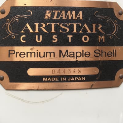 Tama Artstar Custom Maple 14x13 rack Tom 80s Piano White Lacquer image 3