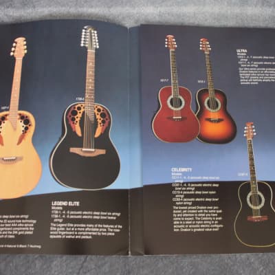Ovation Adamas and Ovation Brochures, Specifications, Price List 1982, 1984, 1986 image 2