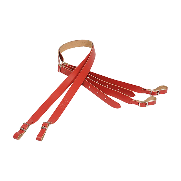 Levy's 1" Leather Accordion Strap - Red image 1