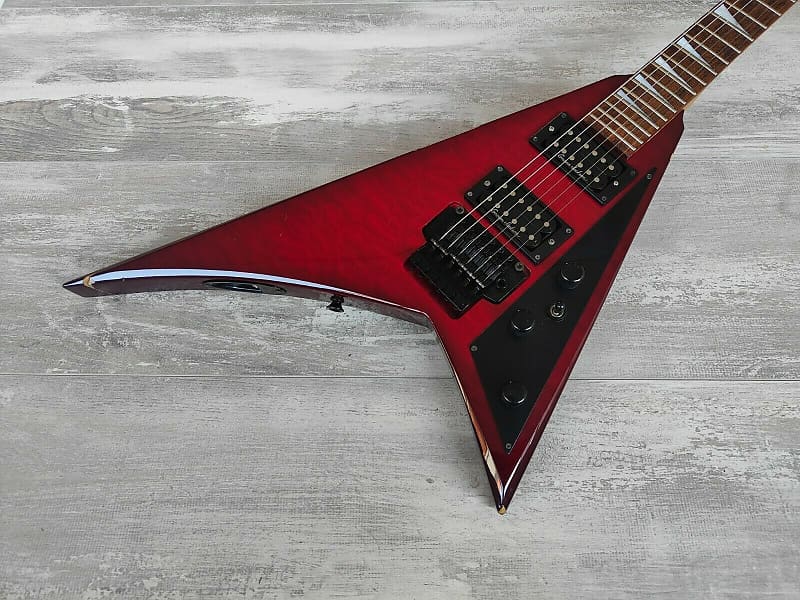 1996 Grover Jackson Japan MF Line Rhoads Flying V (Quilt Red