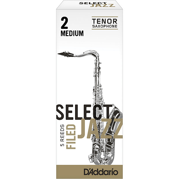Rico RSF05TSX2M Select Jazz Tenor Saxophone Reeds, Filed - Strength 2 Medium (5-Pack) image 1