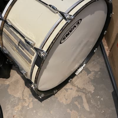 Yamaha Marching Bass Drum 26” 2000s White image 2