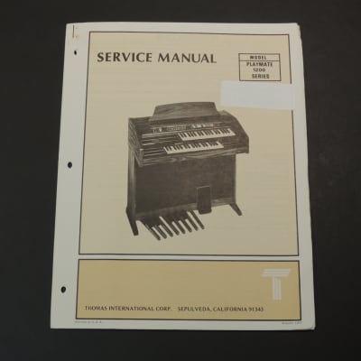 Thomas Organ Playmate 1200 Series Service Manual [Three Wave Music] for sale
