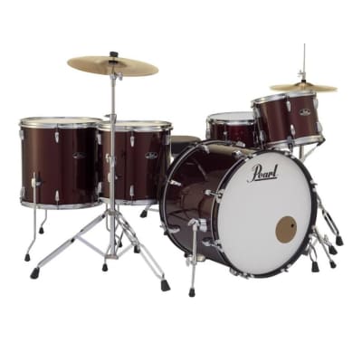 Pearl Roadshow 5pc Drum Set w/Hardware & Cymbals Wine Red RS525WFC/C91 image 8