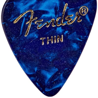 Fender 351 Premium Celluloid Guitar Picks - BLUE MOTO, THIN 144-Pack (1 Gross) for sale