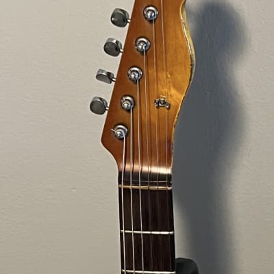 Partscaster T-Style - Relic Black Over Amber image 7