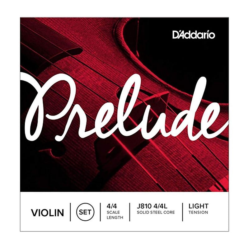 D'Addario Prelude Violin String Set, 4/4 Scale, Light Tension image 1