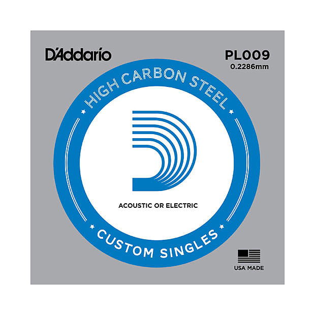 D'Addario Plain Steel Singles 10-Pack of .009 Gauge Single Strings image 1