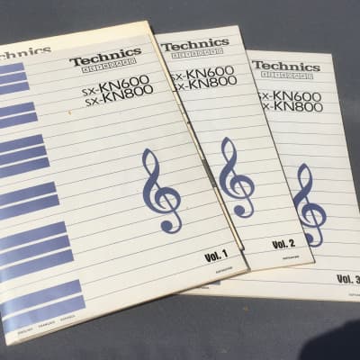 Technics SX-KN600/800 Keyboard 3 Volume Set Owner's Manual.