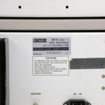 Otari MTR-12 II C 1/2" 2 Track Reel To Reel Analog Tape Machine #35188 image 18